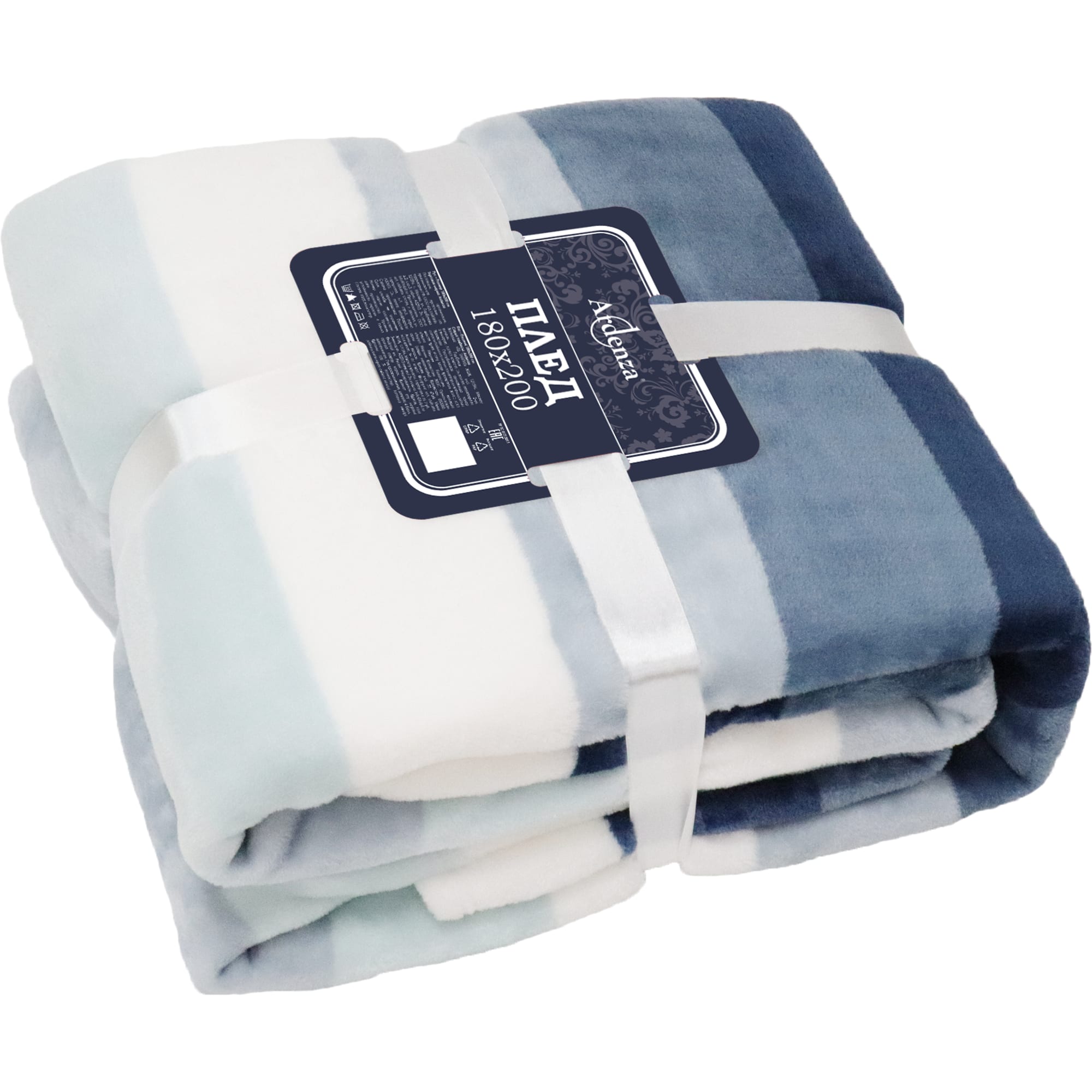 84378930 Плед «» 180x200 см фланель цвет голубой Gradient Santreyd