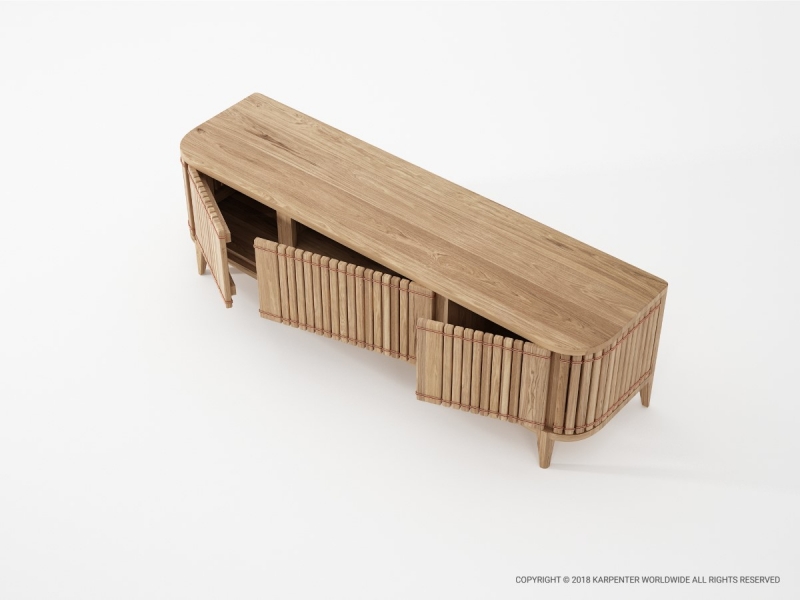 539_1090 Медиа-шкаф с 3 дверцами Karpenter Koppar - Вид №3