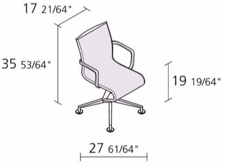 Alias Поворотный офисный стул с сеткой и подлокотниками Frame sun-id-1426164 - Вид №5