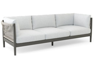 3-местный алюминиевый садовый диван с порошковым покрытием и тканью