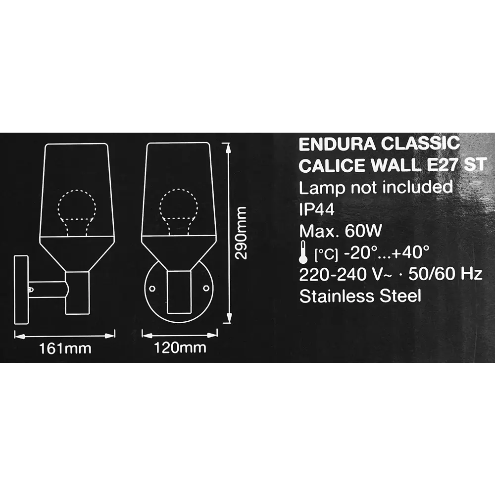 Светильник уличный настенный Ledvance Endura Classic Calice 60 Вт IP44 цвет серый 87098909 STLM-2101515  - Вид №7