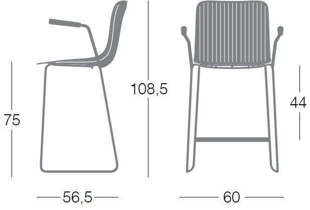 Segis Табурет из полипропилена, штабелируемый, со спинкой Dragonfly G0033b - Вид №6