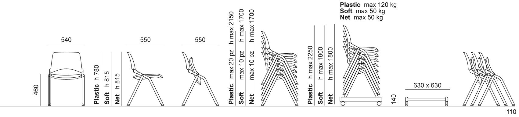 Diemmebi Стул складной из пластика Lakendò sun-id-1461930 - Вид №5