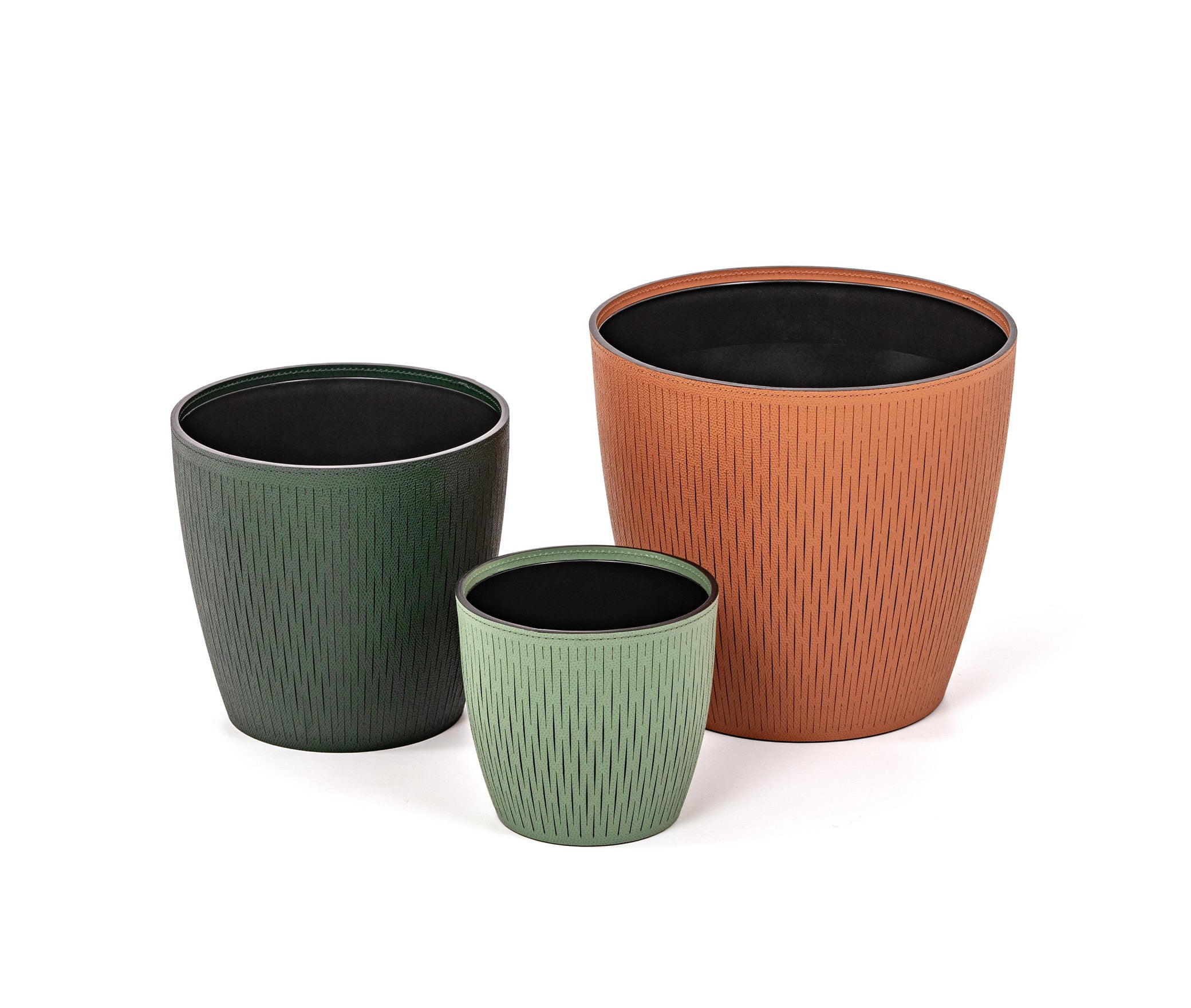 Ваза Silvy - Ø 25XH23 см/регенерированная зерненая кожа_белый Pinetti 00.2062.083.000 - Вид №3