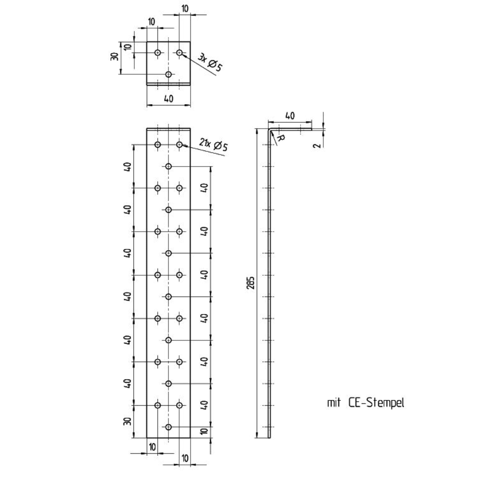 Угол крепежный анкерный GAH ALBERTS 40x285 мм для надежных соединений 11150004 STLM-0001124 - Вид №3
