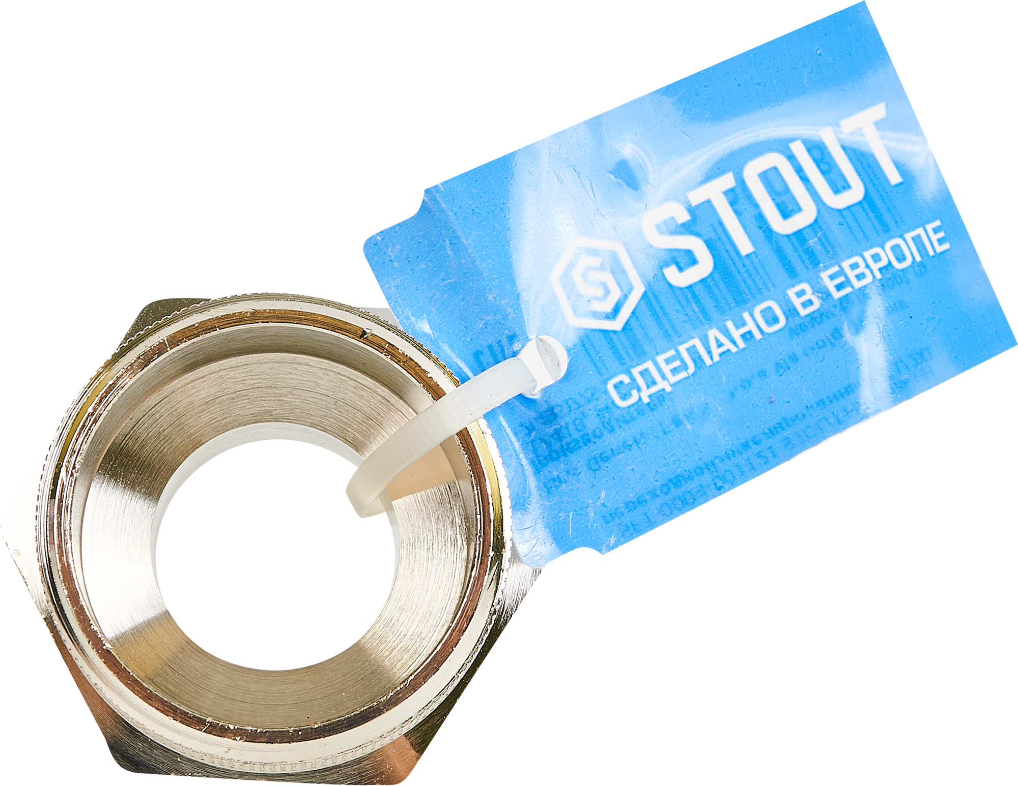 Ниппель латунный STOUT 1 1/2"×1" с наружной резьбой 82238813 STLM-0022618 - Вид №2