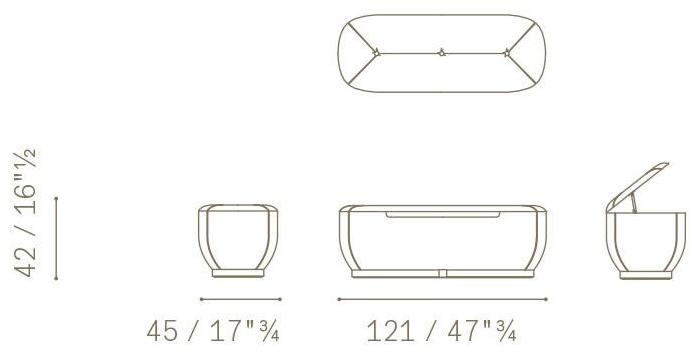 Poltrona Frau Комод из ткани La collezione - mobili e complementi sun-id-1455498 - Вид №4