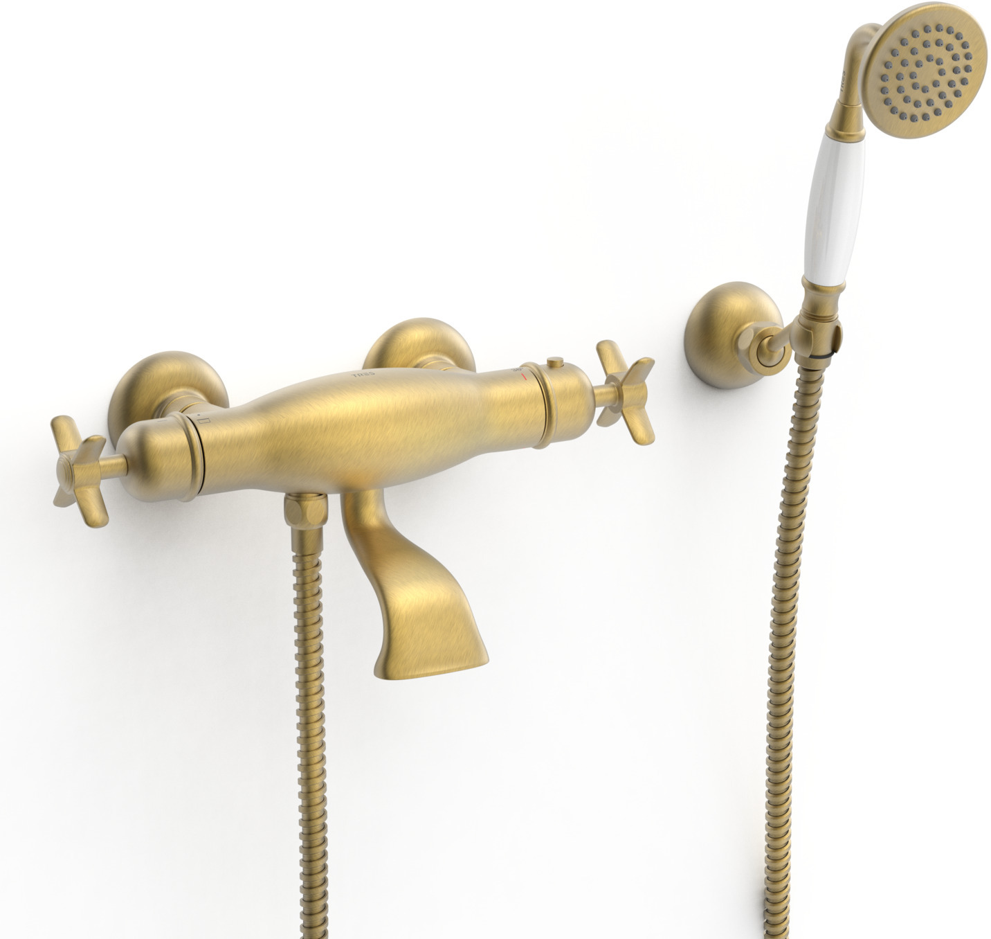 Настенный термостатический смеситель TRES CLASIC для ванны и душа-24217409LM TRES