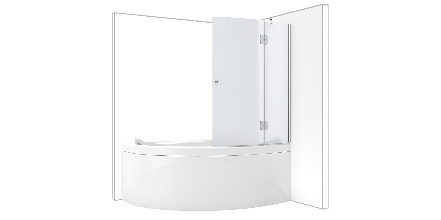 174016 Душевое ограждения на борт вынны Aquanet Россия AQ2 - Вид №1