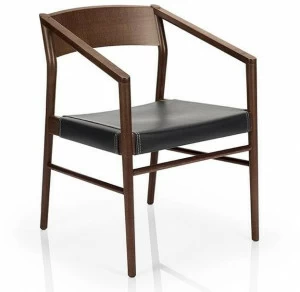 JMS Стул из массива дерева с подлокотниками Leonor Leonor m925c lw