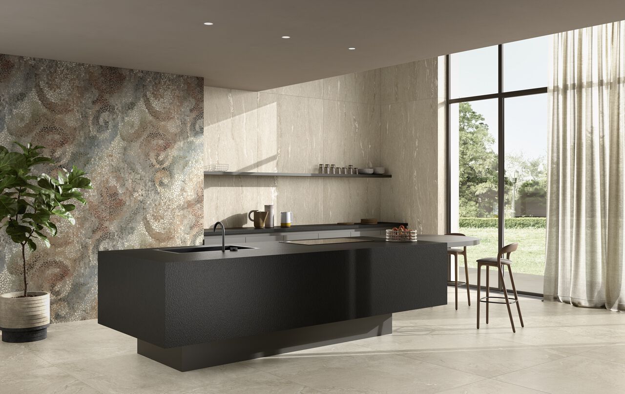 Напольное покрытие из керамогранита с эффектом ткани CERAMICA FONDOVALLE Dream ARCH-00079781 - Вид №1