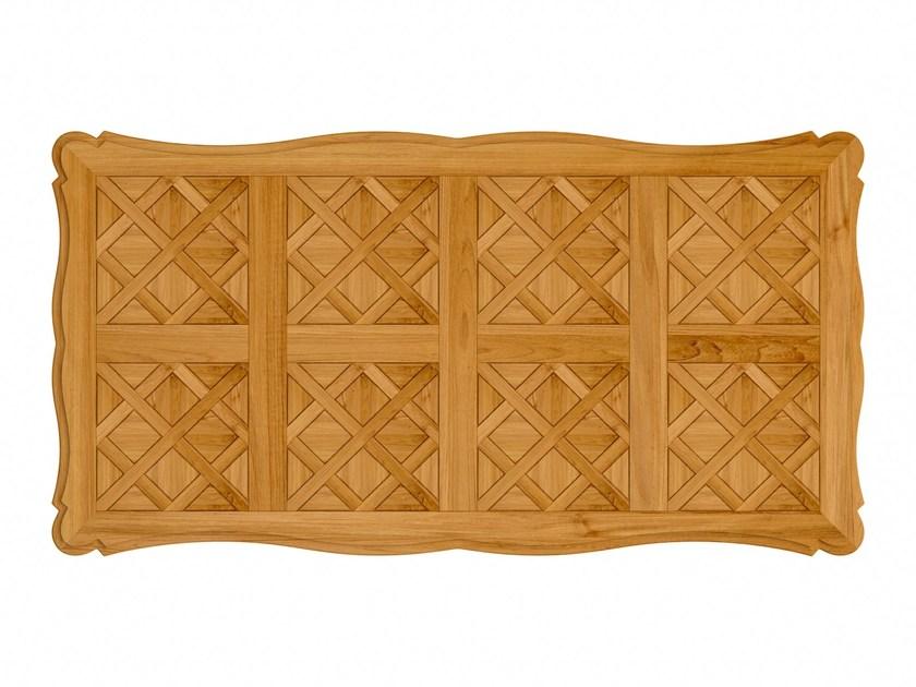 ASTELLO Прямоугольный садовый стол из тика Fleur de lys sun-id-1479802 - Вид №7