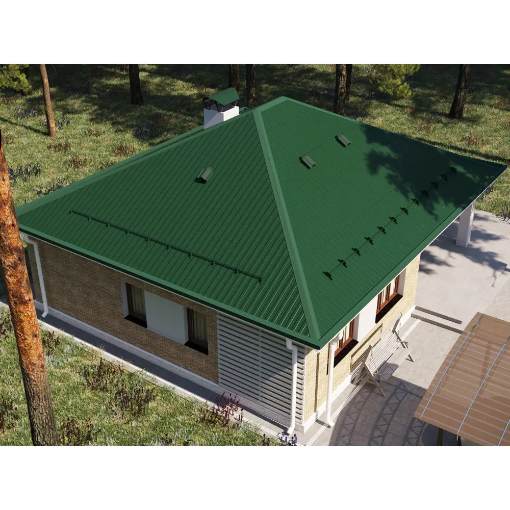 Планка карнизная 100x60 мм 2 м 0.4 мм RAL 6005 зеленый 12232044 STLM-2014548 Santreyd  - Вид №2