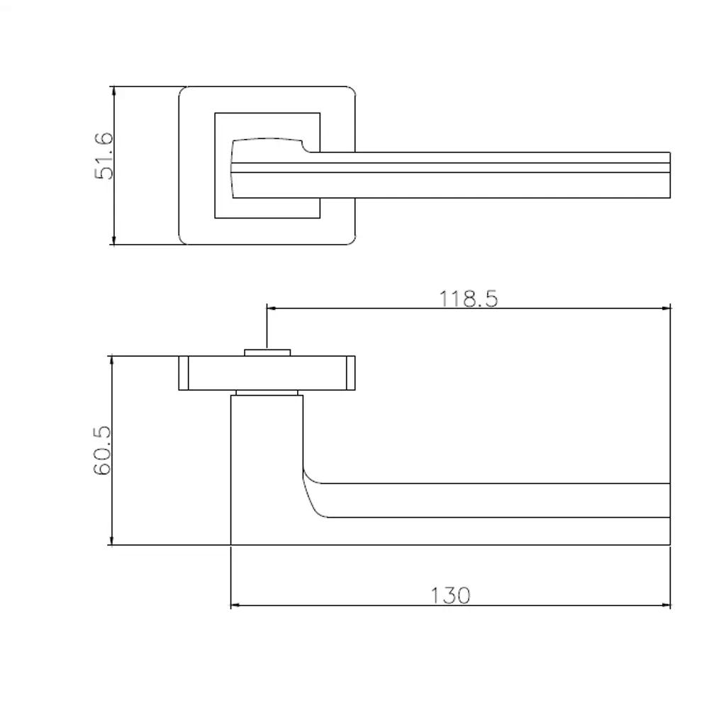 Дверные ручки Edson P14Q1 графит — стильная фиксация для межкомнатных дверей 85166709 STLM-0059299 - Вид №3