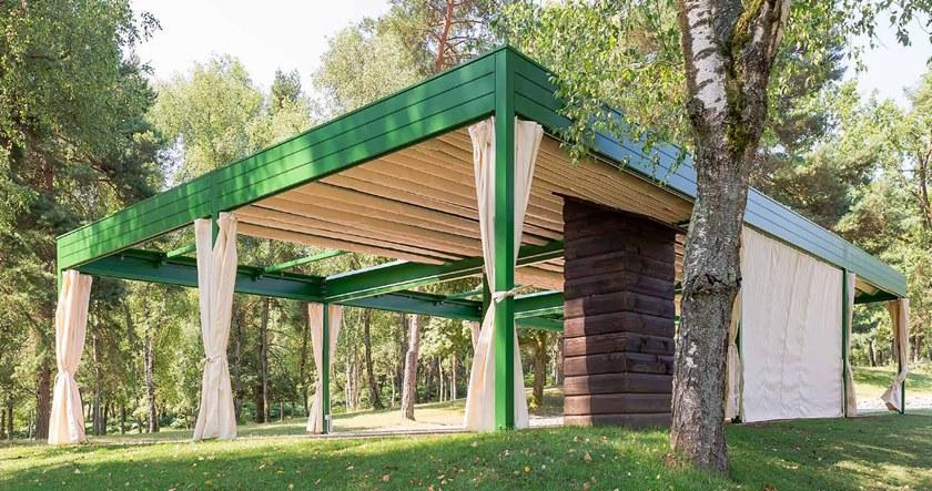 L'Officina by Adami Отдельностоящая пергола со сдвижной крышкой sun-id-1386551 - Вид №7