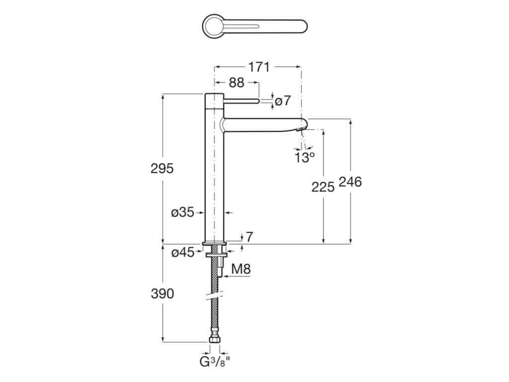Смеситель для раковины без слива Roca Nu ARCH-00048724 - Вид №19