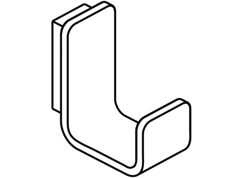 805.90.110 одиночный крючок HEWI System 111 | Edelstahl  - Вид №10