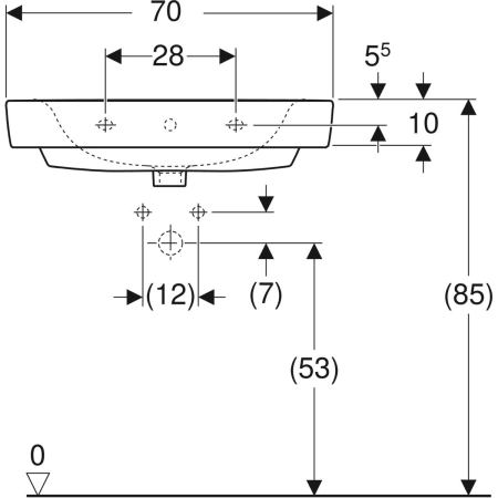 501.724.00.1 Накладная раковина Geberit Renova Plan Geberit  - Вид №35