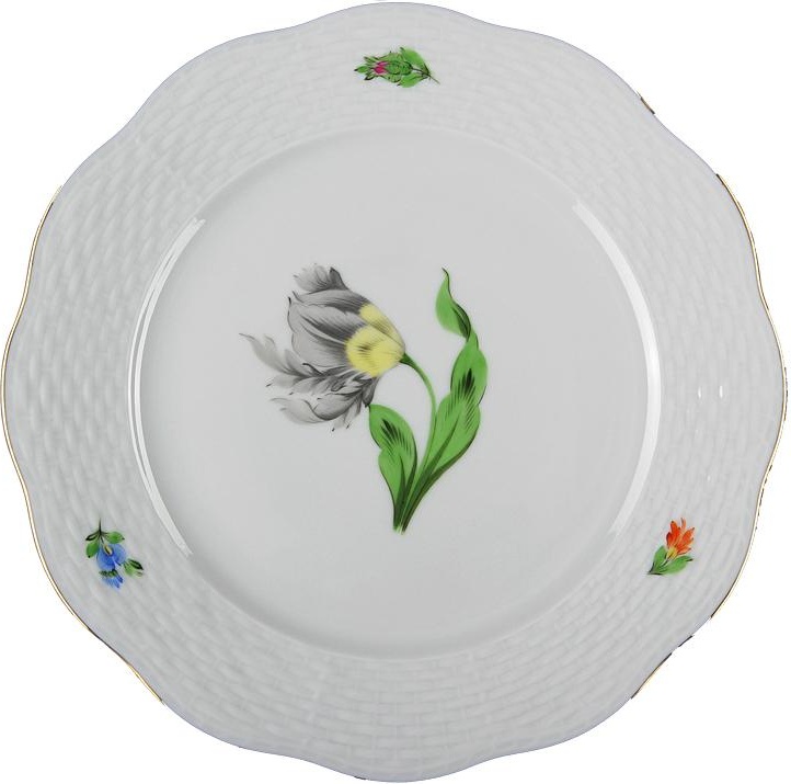 54952 Herend Тарелка закусочная 21см "Китти" (черная) Фарфор 