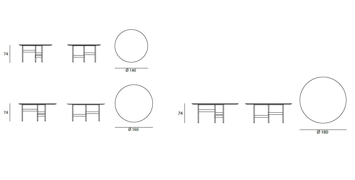 Круглый стол из стали и стекла Living Divani NOTES ARCH-00130228 - Вид №6