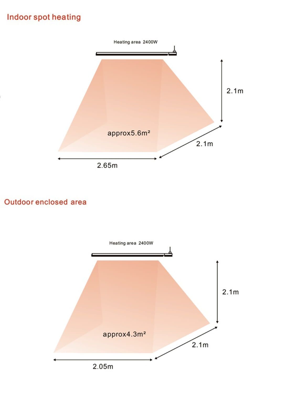 Инфракрасный обогреватель из стеклокерамики и алюминия SINED CALORE 2400 ARCH-00146802 - Вид №8