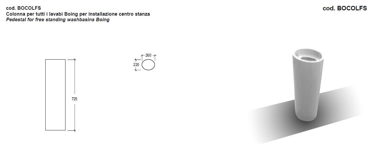 Керамическая колонна для умывальника GSG Ceramic Design Like ARCH-00072018 - Вид №11