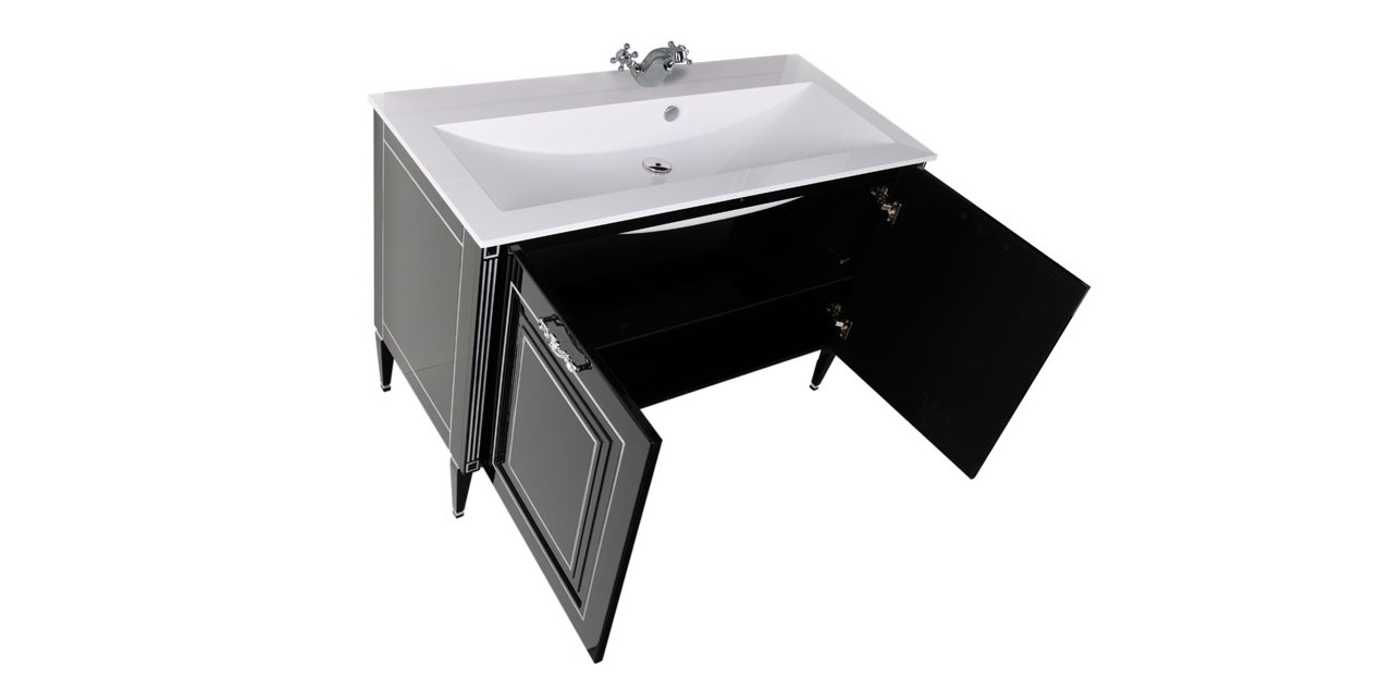 Комплект мебели Aquanet Паола 120 черный ПАЛЛАДА 00182132 - Вид №4