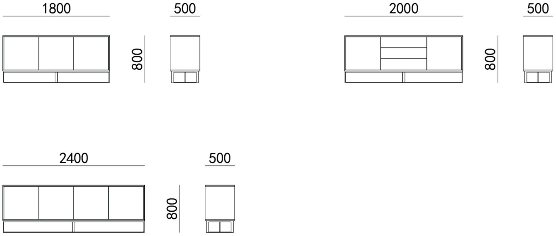 HC28 Cosmo Буфет из дерева Rita 51c009 - Вид №1