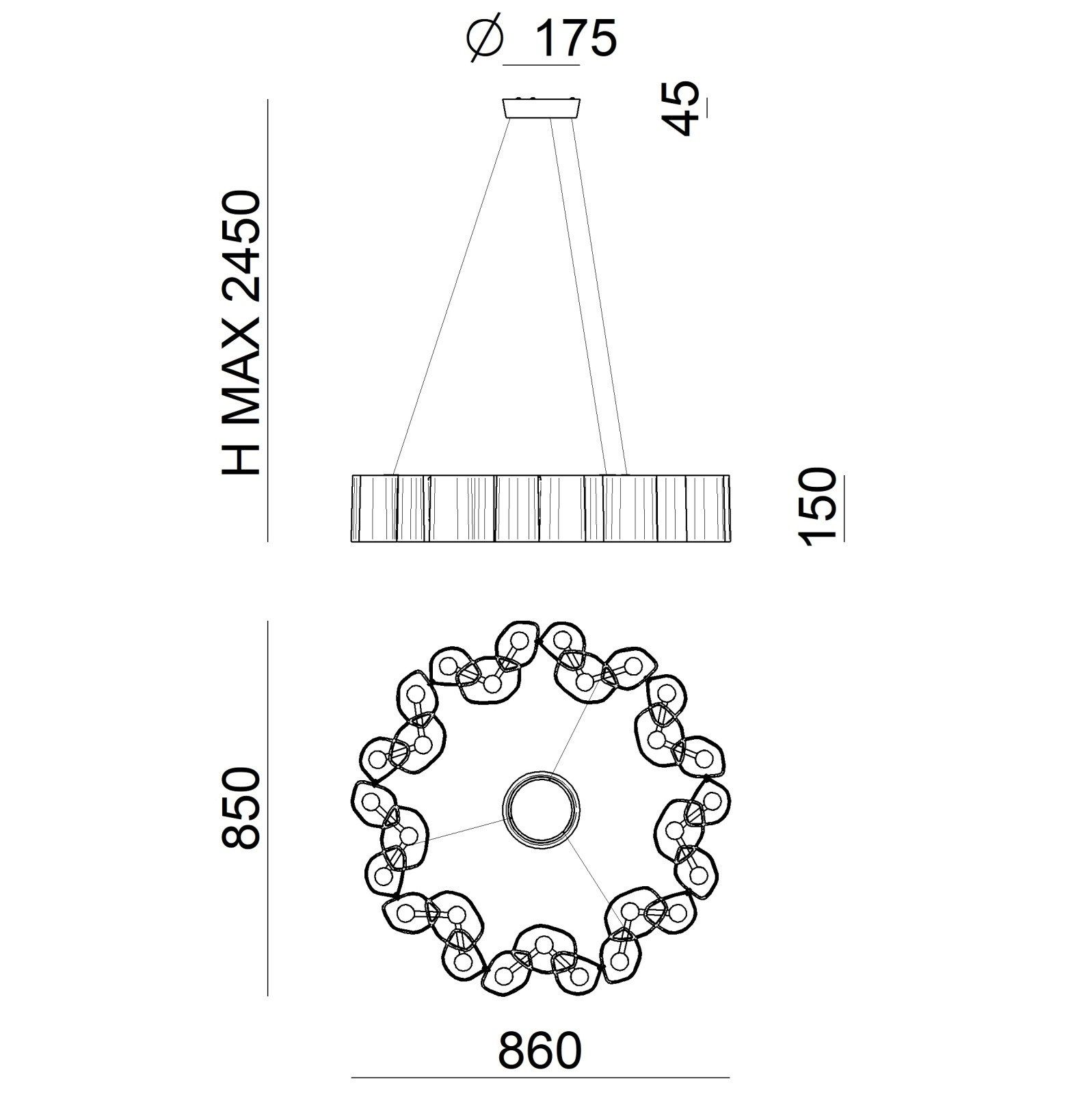 Поликарбонат светодиодный подвесной светильник Stilnovo ARCH-00042248 - Вид №15