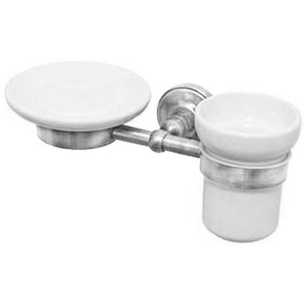 Держатель мыльницы и стакана MIGLIORE Mirella ML.MRL-M066.CRDO - хром/золото  - Вид №1