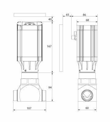 Danfoss ICMTS — электроприводные терморегулирующие клапаны ICMTS 20-A (D 25) Клапан моторный 027H1085  - Вид №3