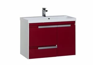 Тумба с раковиной Aquanet Тиволи 80 бордо
