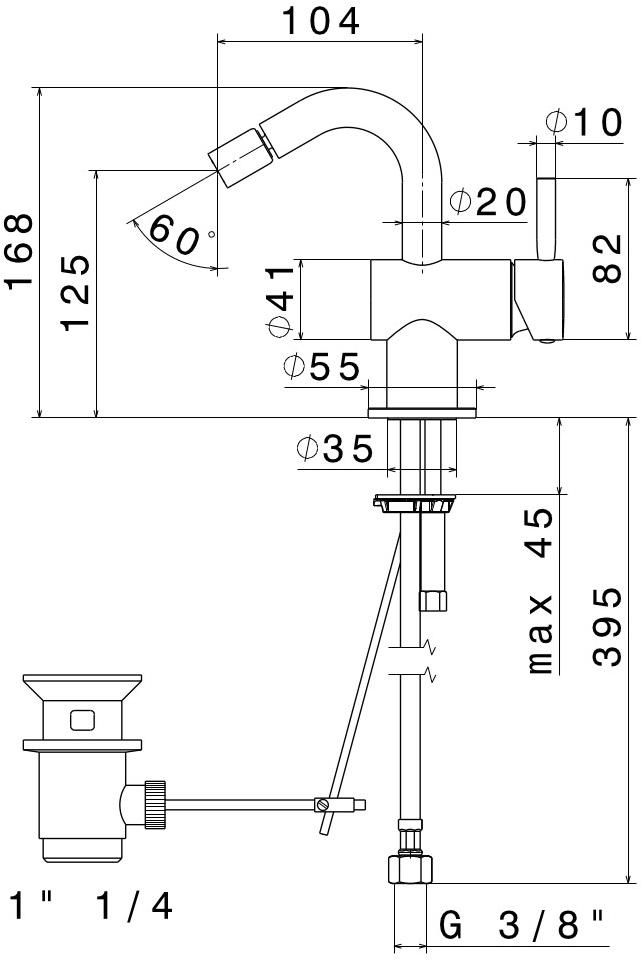 newform Смеситель для биде, однорычажный Blink 70825 - 70925 - Вид №2