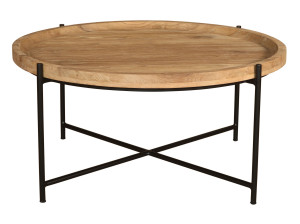 Круглый стол из тикового дерева