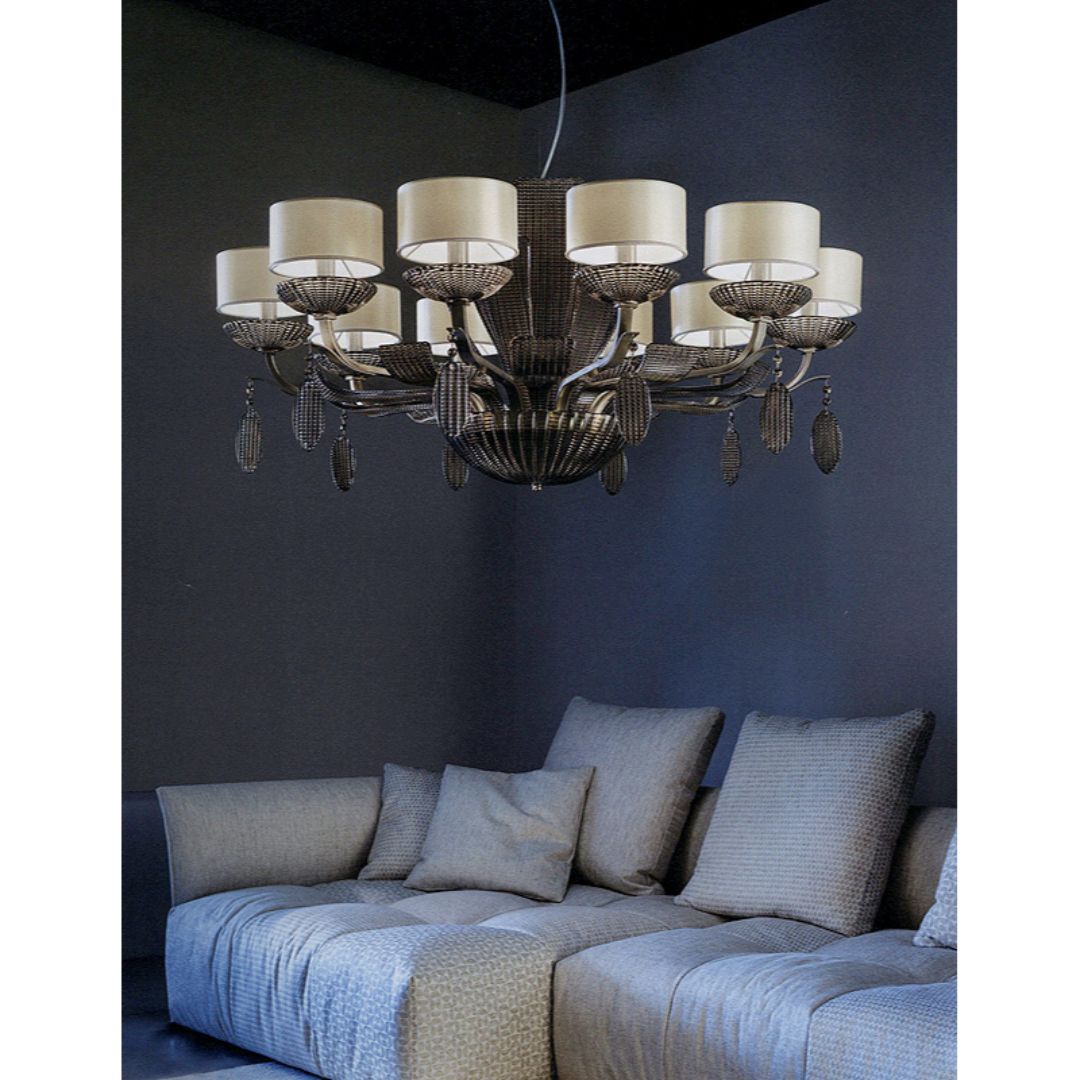 Masiero ISBEL 10 G07 Nickel/Fume люстра подвесная 115316 - Вид №1