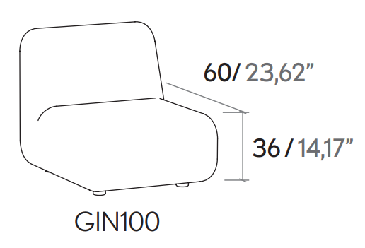 089181 Кресло без подлокотников GIN Punt Mobles Gin Santreyd