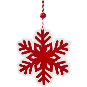 87036558 Елочная игрушка Снежинка 11x11 цвет красный STLM-1483957
