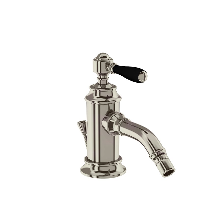 Burlington Arcade Смеситель для биде, однорычажный, Arcade, со сливным клапаном Хром с белым рычагом AWL13C  - Вид №1