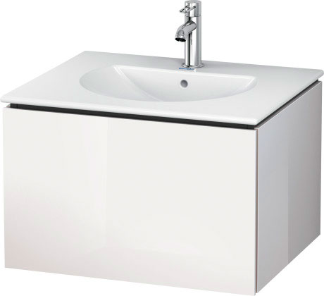 LC616100909 Тумбочка подвесная L-Cube #LC6161 620 x 514 мм Светло-голубой матовый декор Duravit - Вид №2