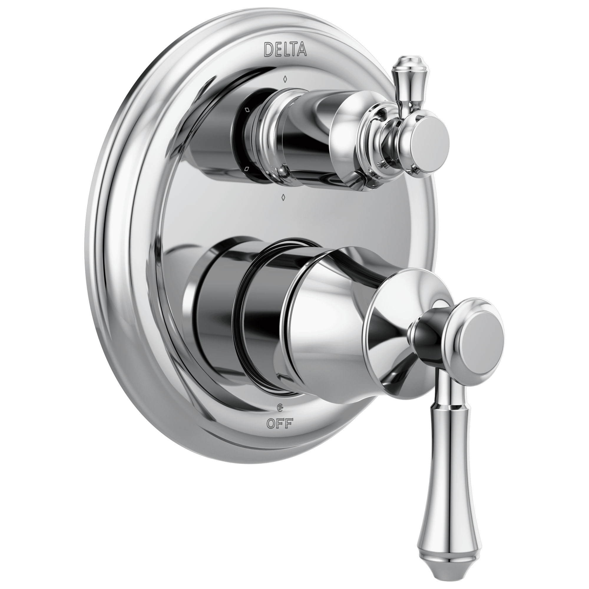 T24997 Трим клапана Traditional 2-Handle Monitor® серии 14 со встроенным переключателем на 6 положений Delta Faucet Delta Хром