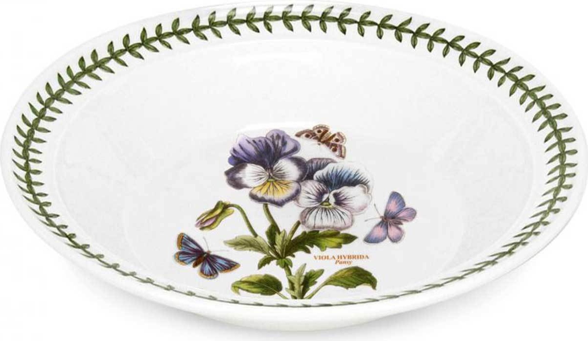 10568578 Portmeirion Тарелка суповая Portmeirion Ботанический сад.Анютины глазки 20см, фарфор Фарфор 