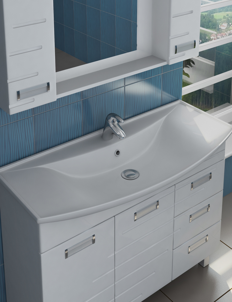 Тумба Diana 1050 (Стиль)1100⨉520⨉830 мм белый Santreyd sun-id-665320 - Вид №2