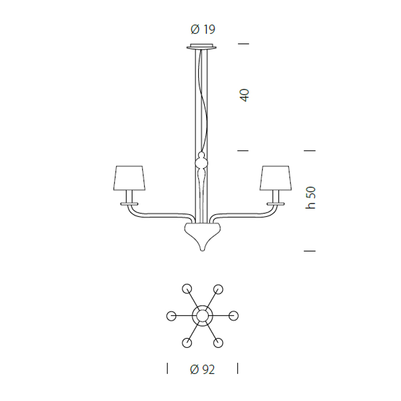 Люстра 2010/6 FU от Sylcom хром/дымчатая SYLCOM ДИЗАЙНЕРСКИЕ 247043 Хром  - Вид №3