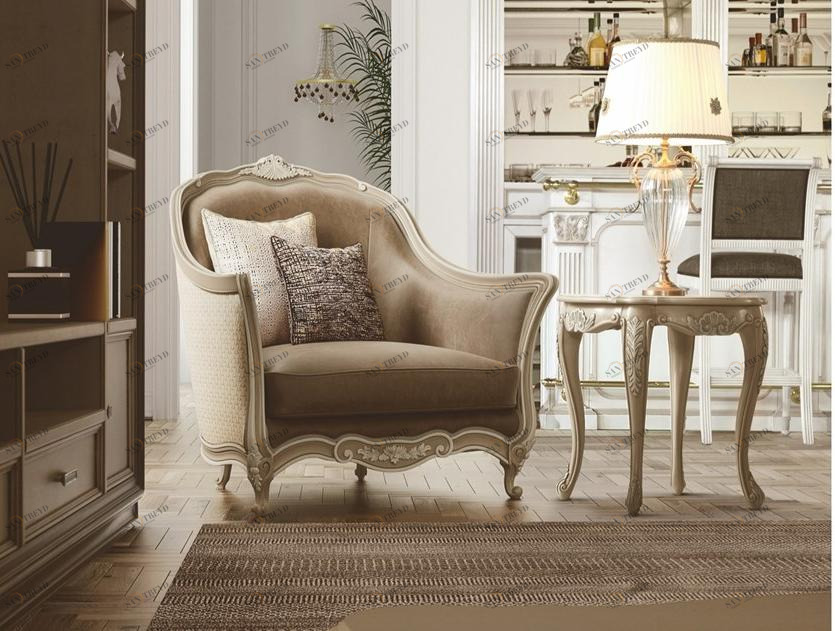 SCAPPINI & C Кресло из ткани с подлокотниками Timeless 3060/1