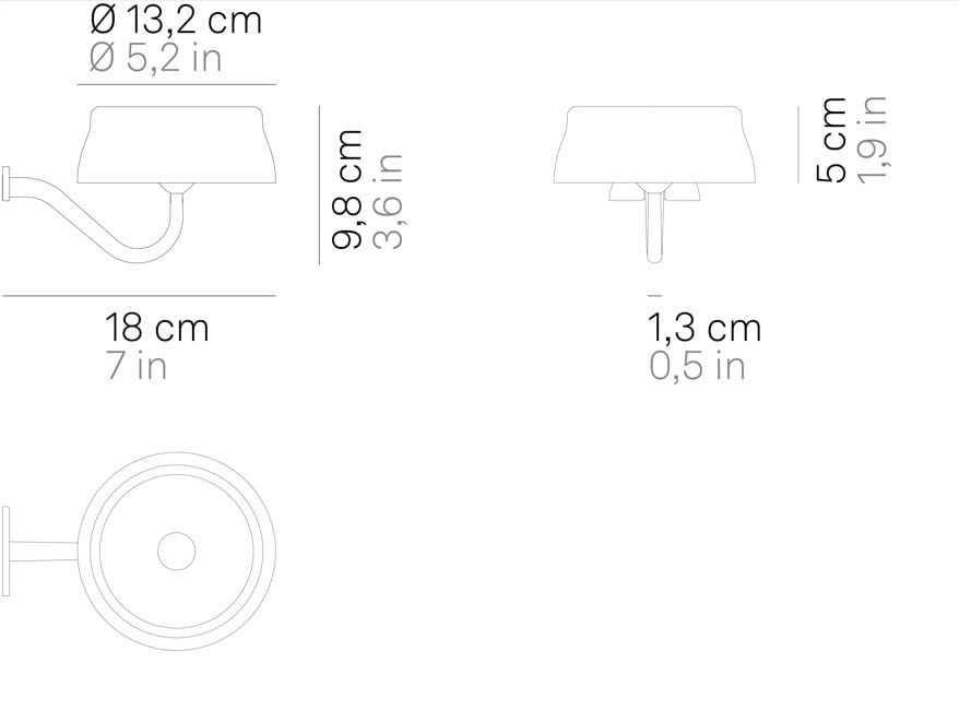 Перезаряжаемый настенный светильник Zafferano Sister Light Wi-Fi ARCH-00013624 - Вид №6