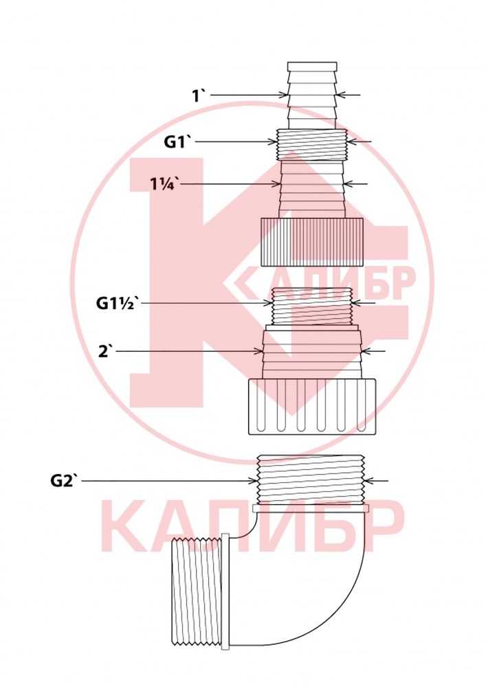 50841 Калибр Насос погружной центробежный НПЦ-1000/40П  - Вид №1