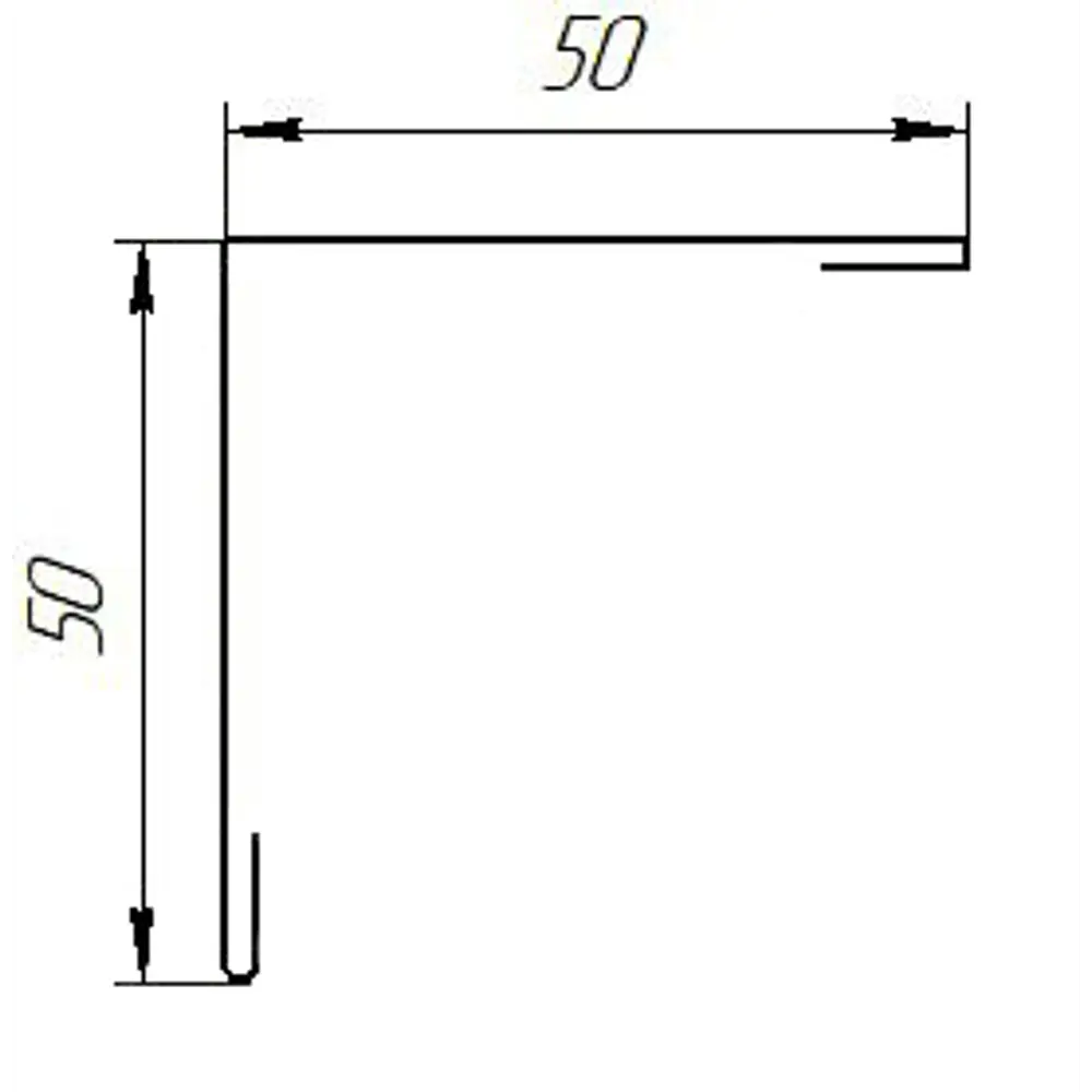 Планка для наружных углов 50x50 мм 2 м 0.4мм RAL 8017 Коричневый Santreyd STLM-2174215 - Вид №1