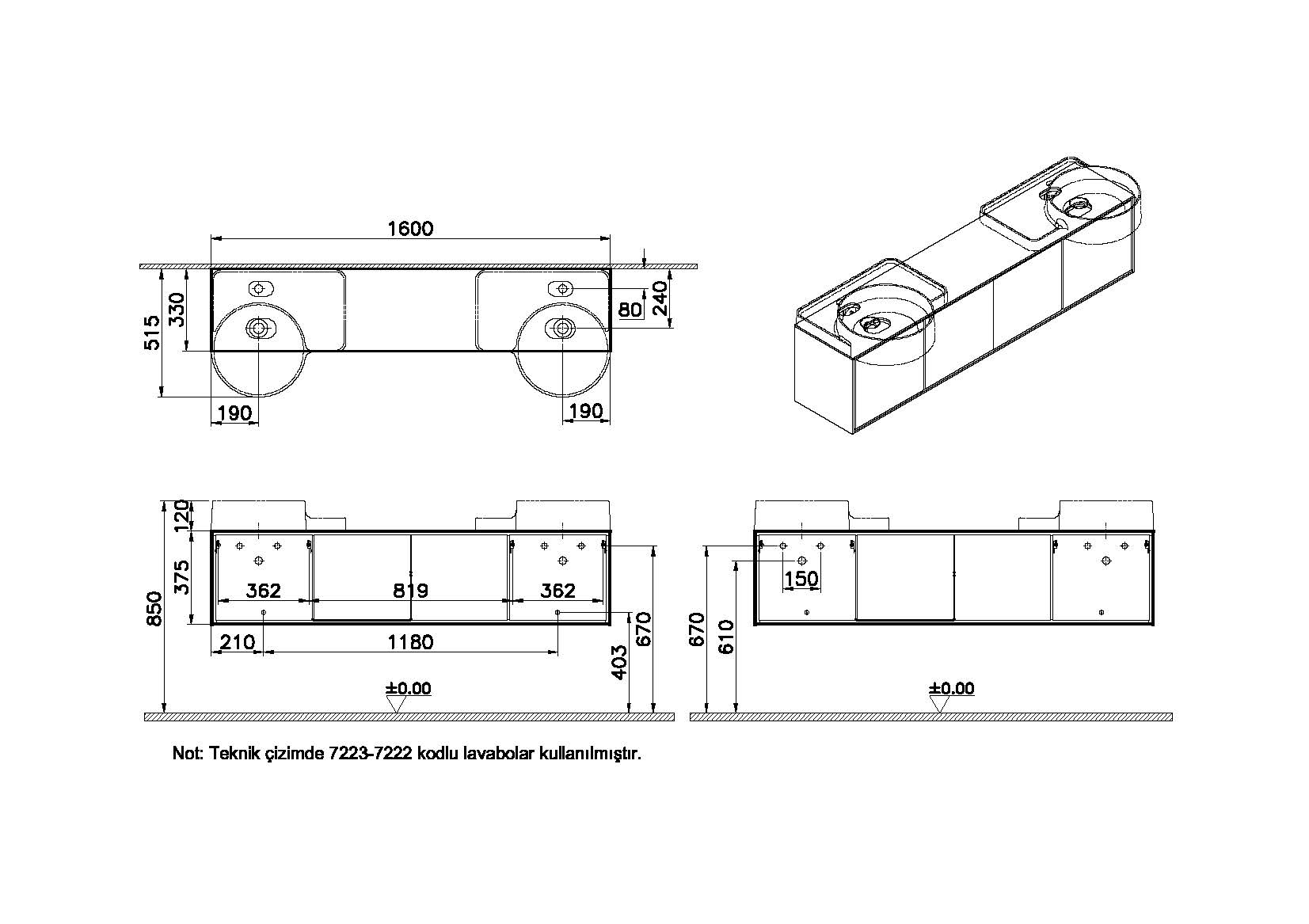 62439 Раковина Vitraglobal Voyage - Вид №1