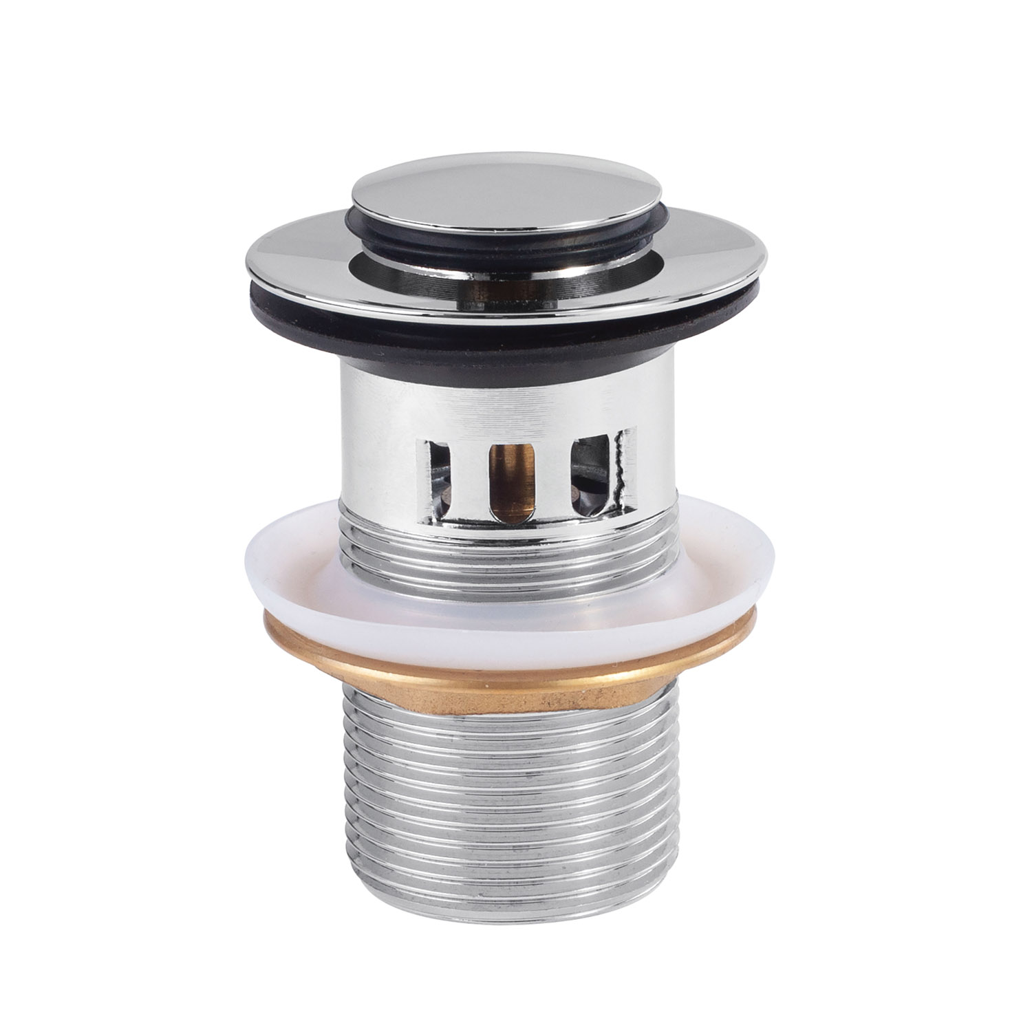 Сливной клапан Click-clack для умывальника с переливом-134215025 TRES Drain