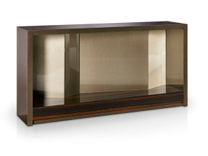 Прямоугольная консоль из черного дерева